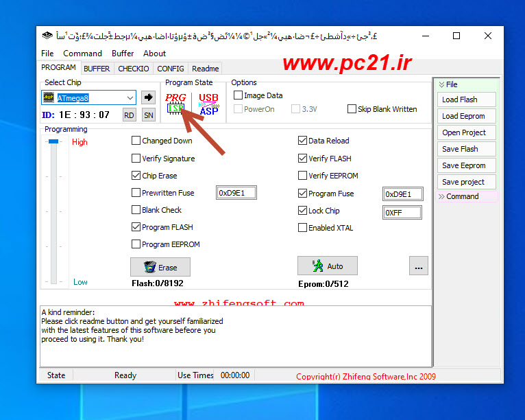 نصب درایور پروگرامر usbasp