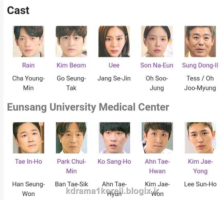 بازیگران سریال کره ای دکتر روح